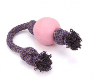 Beco Ball with Rope Small rosa